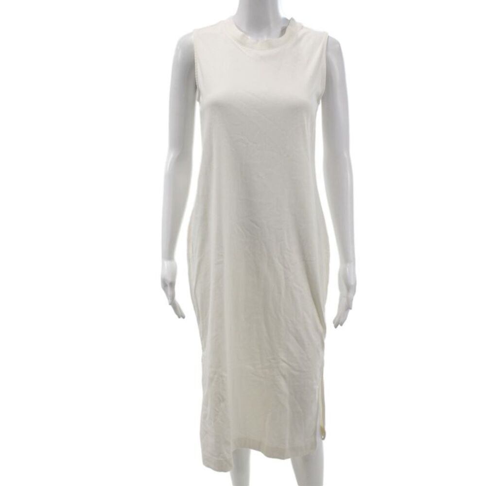 Everlane Womens Sleeveless Tank TShirt Dress White Organic Cotton Knee Size XS